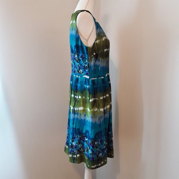 Dress Barn Turquois Blue/Green Dress - Picture 4 of 11